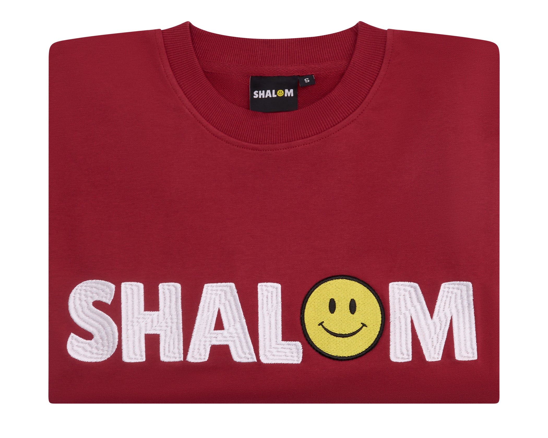 UNISEX SHALOM SWEATER BORDEAUX RED